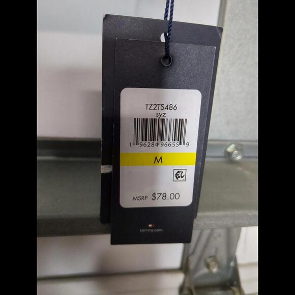 Tommy Hilfiger Navy ruffle Bikini top NWT Sz M TZ2TS486 - Picture 3 of 5